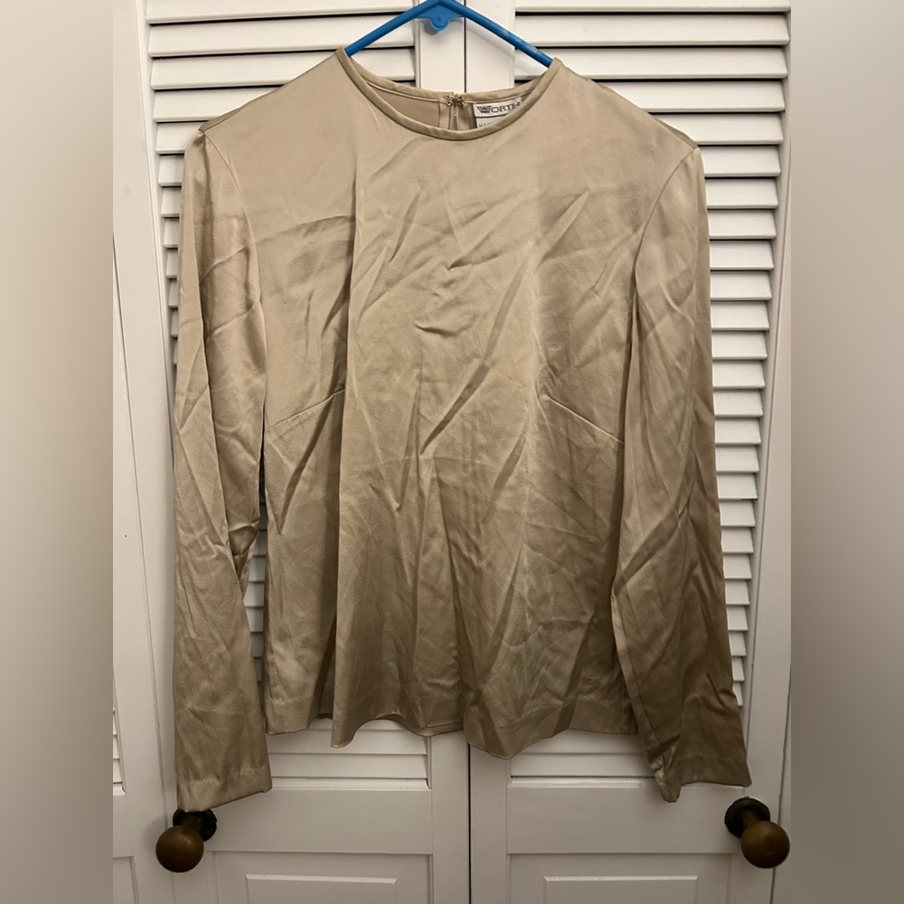 Worth Women's Beige silk Blouse